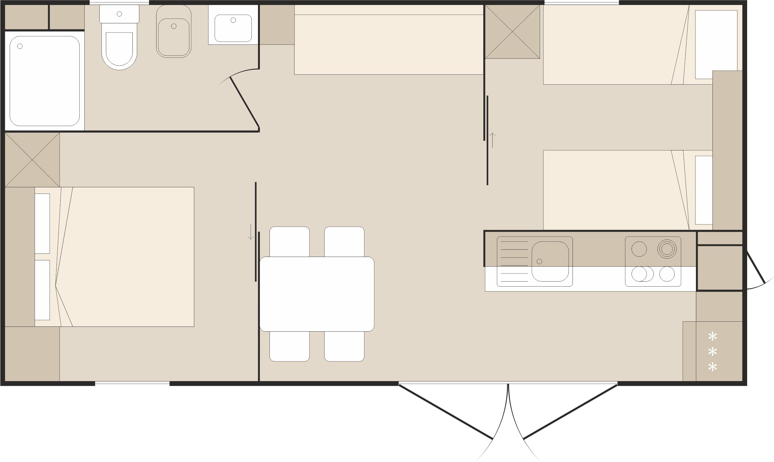 Mobile home floor plan